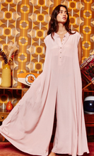 Load image into Gallery viewer, Wide Leg Satin Blush Pink Jumpsuit
