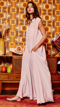 Load image into Gallery viewer, Wide Leg Satin Blush Pink Jumpsuit
