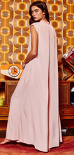 Load image into Gallery viewer, Wide Leg Satin Blush Pink Jumpsuit
