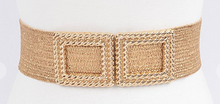 Load image into Gallery viewer, Squared Buckle Elastic Belt - Gold or Silver
