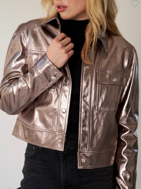 Metallic Jacket - Gunmetal Color