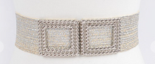 Load image into Gallery viewer, Squared Buckle Elastic Belt - Gold or Silver
