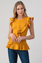 Load image into Gallery viewer, Front Ruffle Top ( Available in other colors)
