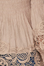 Load image into Gallery viewer, Boho Off- Shoulder lace detail Blouse
