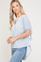 Load image into Gallery viewer, Soft Blue Batwing top
