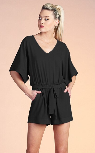 Black Short Romper