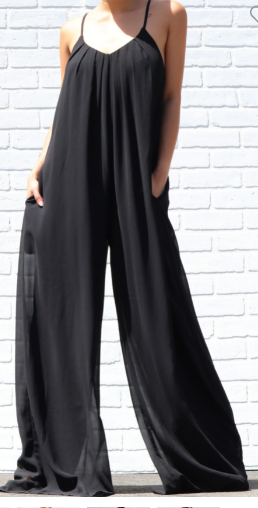 Classy Wide Jumpsuit (Available in Black and Emerald Green)