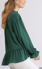 Load image into Gallery viewer, Satin Green Blouse
