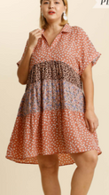 Load image into Gallery viewer, Mix Print Tiered Dress
