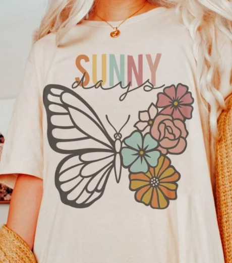 Sunny Days T-shirt in white