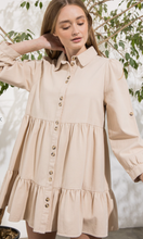 Load image into Gallery viewer, Button Down Natural Jean Dress
