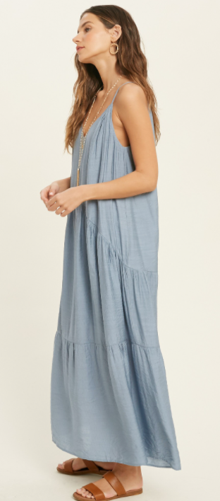 Tiered Strappy Maxi Dress