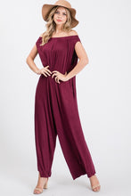 Load image into Gallery viewer, Off Shoulder  Jumpsuit ( Available in various colors)
