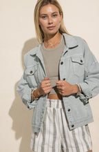 Load image into Gallery viewer, Dusty Blue Jean Jacket
