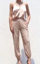 Load image into Gallery viewer, Satin Blouse and Sequence Jogger Set
