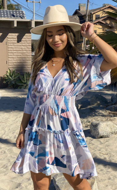 Kimono Pattern Dress
