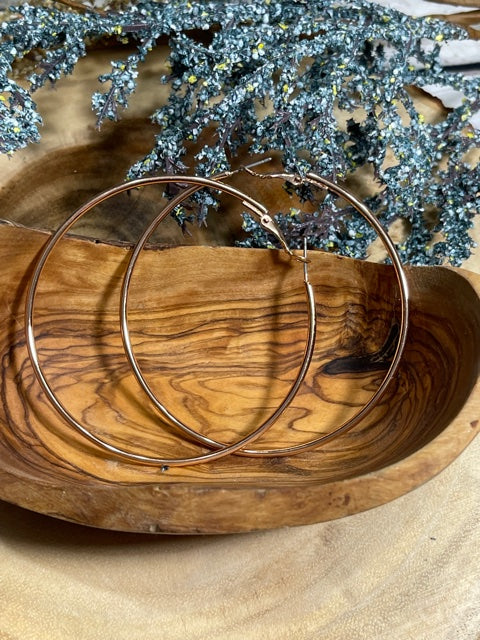 Rose Gold Hoops