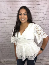 Load image into Gallery viewer, White Lace Blouse
