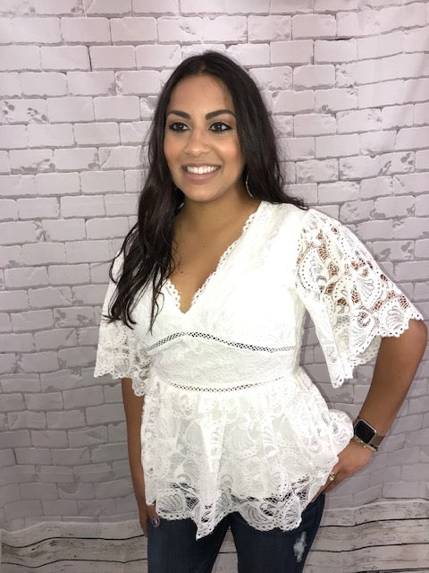 White Lace Blouse